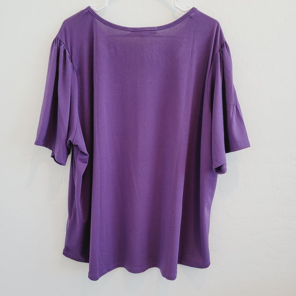 NWT Louise Paris Imperial Purple Blouse Top Women's Size 3X - Picture 3 of 8